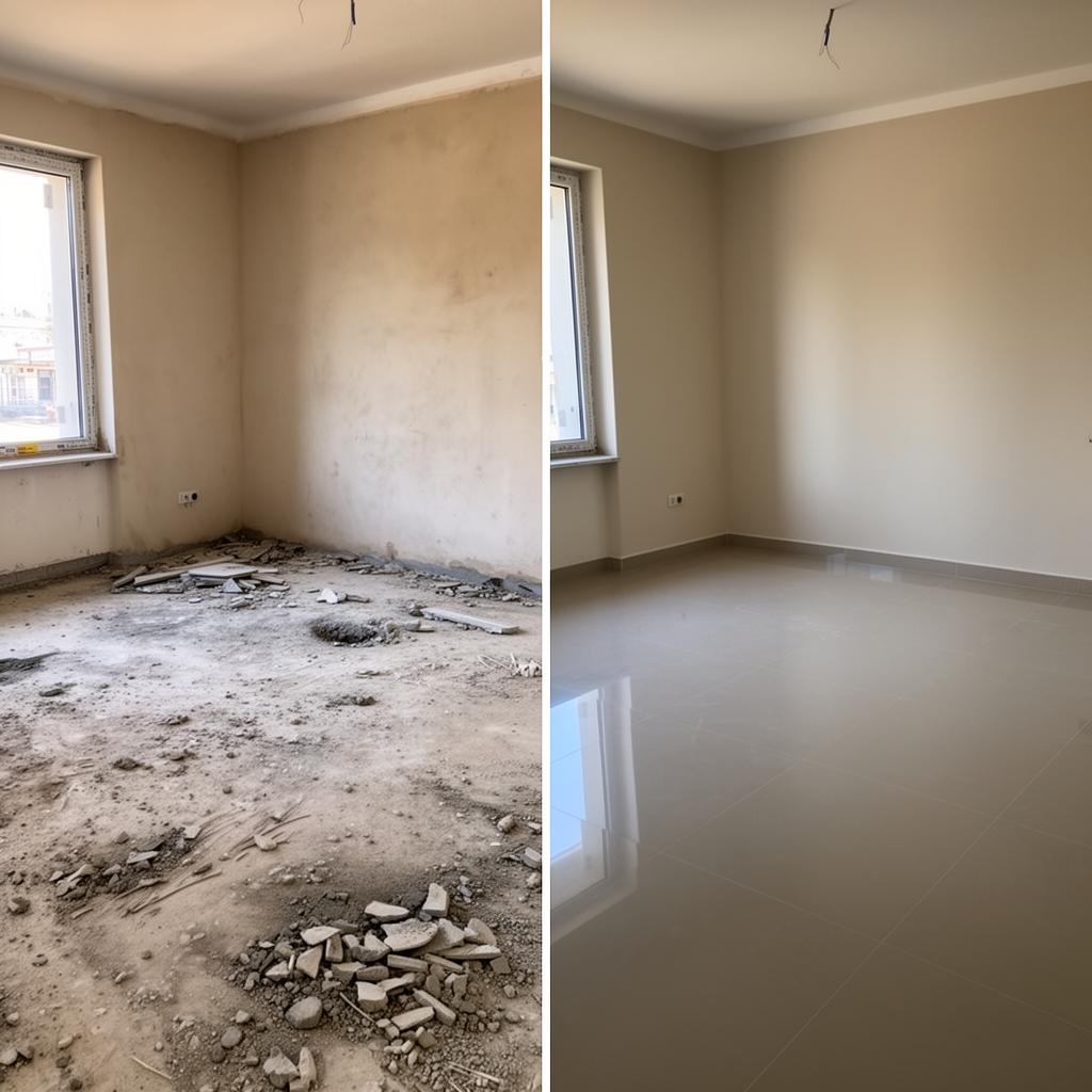 Limpeza pós obra — antes